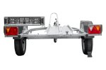 Remorque moto UNITRAILER RIDER 1 2256×1110 mm, PTAC 350–450 kg, rail acier, non freinée