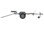 Remorque moto UNITRAILER RIDER 1 2256×1110 mm, PTAC 350–450 kg, rail acier, non freinée