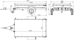Remorque basculante 1 essieu UNITRAILER Garden Trailer 230 Kipp 230×125 cm 750 kg