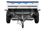 Remorque sur ressorts UNITRAILER Garden 201/R KIPP 200×125 châssis H-0 bâche bleue 750 kg