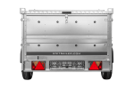 Remorque un essieu 230×125 UNITRAILER GARDEN 230 KIPP côtés BIS capot aluminium PTAC 750 kg