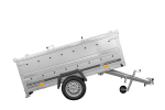 Remorque un essieu 230×125 UNITRAILER GARDEN 230 KIPP côtés BIS capot aluminium PTAC 750 kg