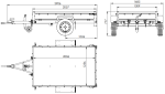 Remorque utilitaire UNITRAILER Garden Trailer 201 KIPP 200×125 bâche plate ridelles grillagées roue jockey