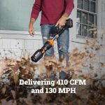 Souffleur de feuilles sans fil 20 V avec batterie et chargeur 410 CFM