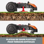 Robot tondeuse connecté 1000 m² WiFi Bluetooth 18 cm